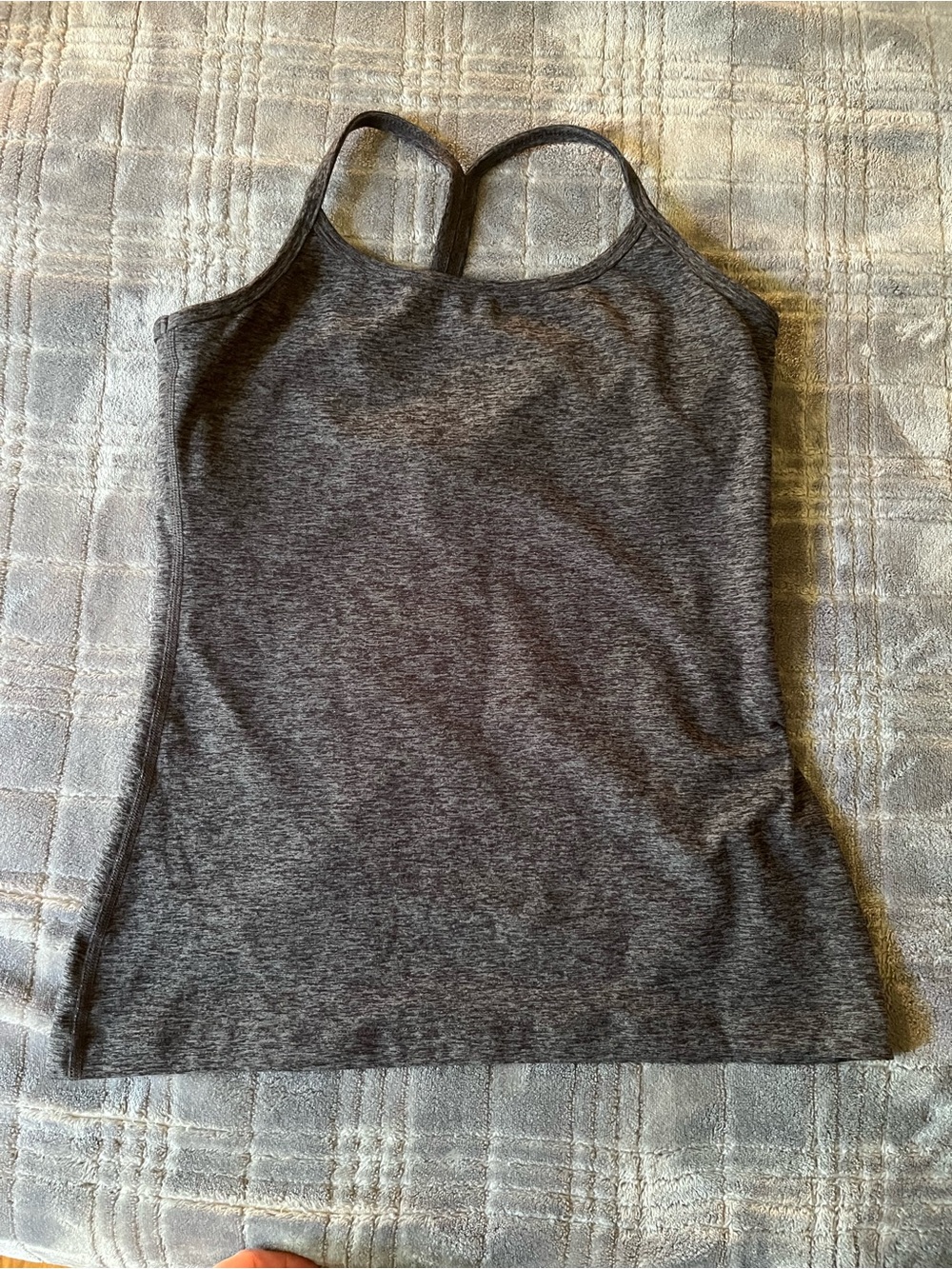 Beyond Yoga Heather Charcoal Racerback Tank